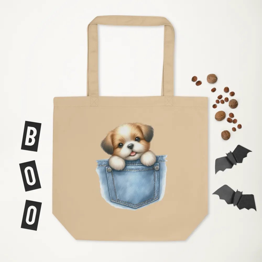Pocket Pup Denim Tote Bag product image (5)
