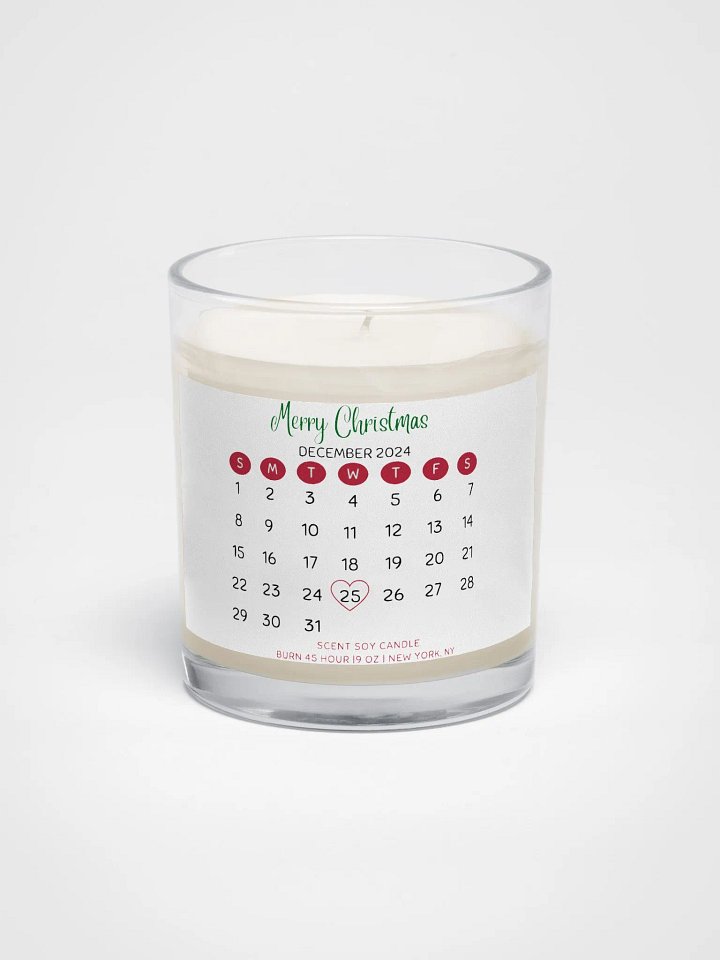 Merry Christmas Candle. Handcrafted Natural Soy Wax product image (1)