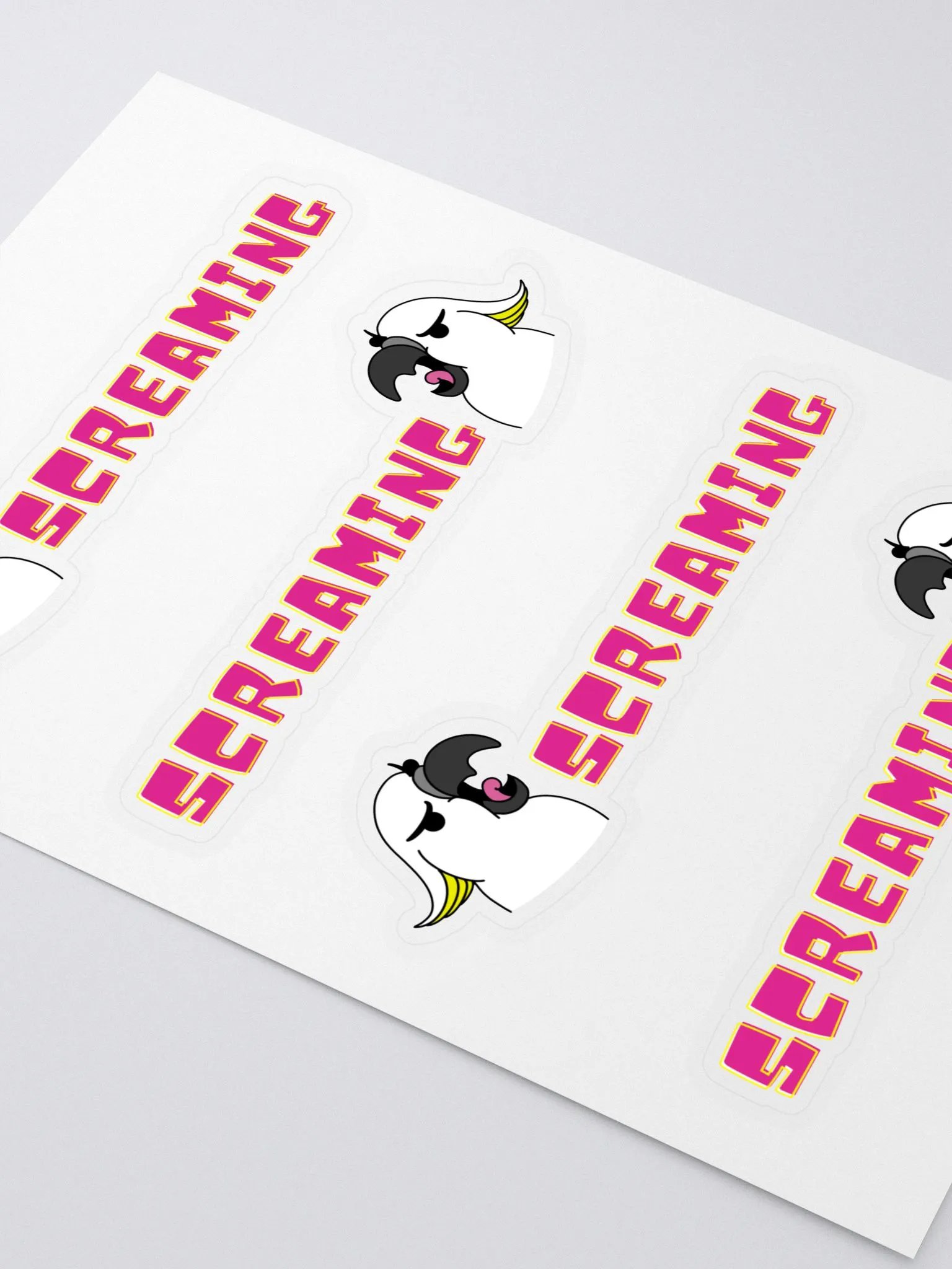 Screaming Cockatoo Sticker Sheet product image (2)