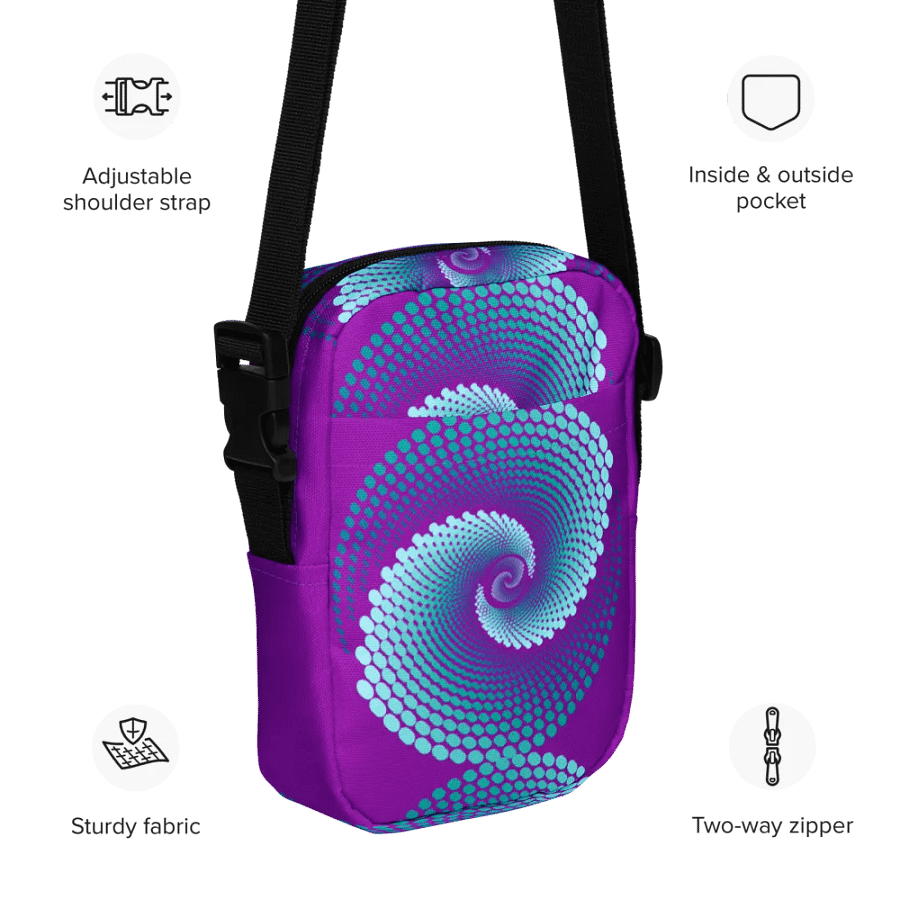 Spiral Swirls All-Over Utility Crossbody Bag stylish ladies product image (11)