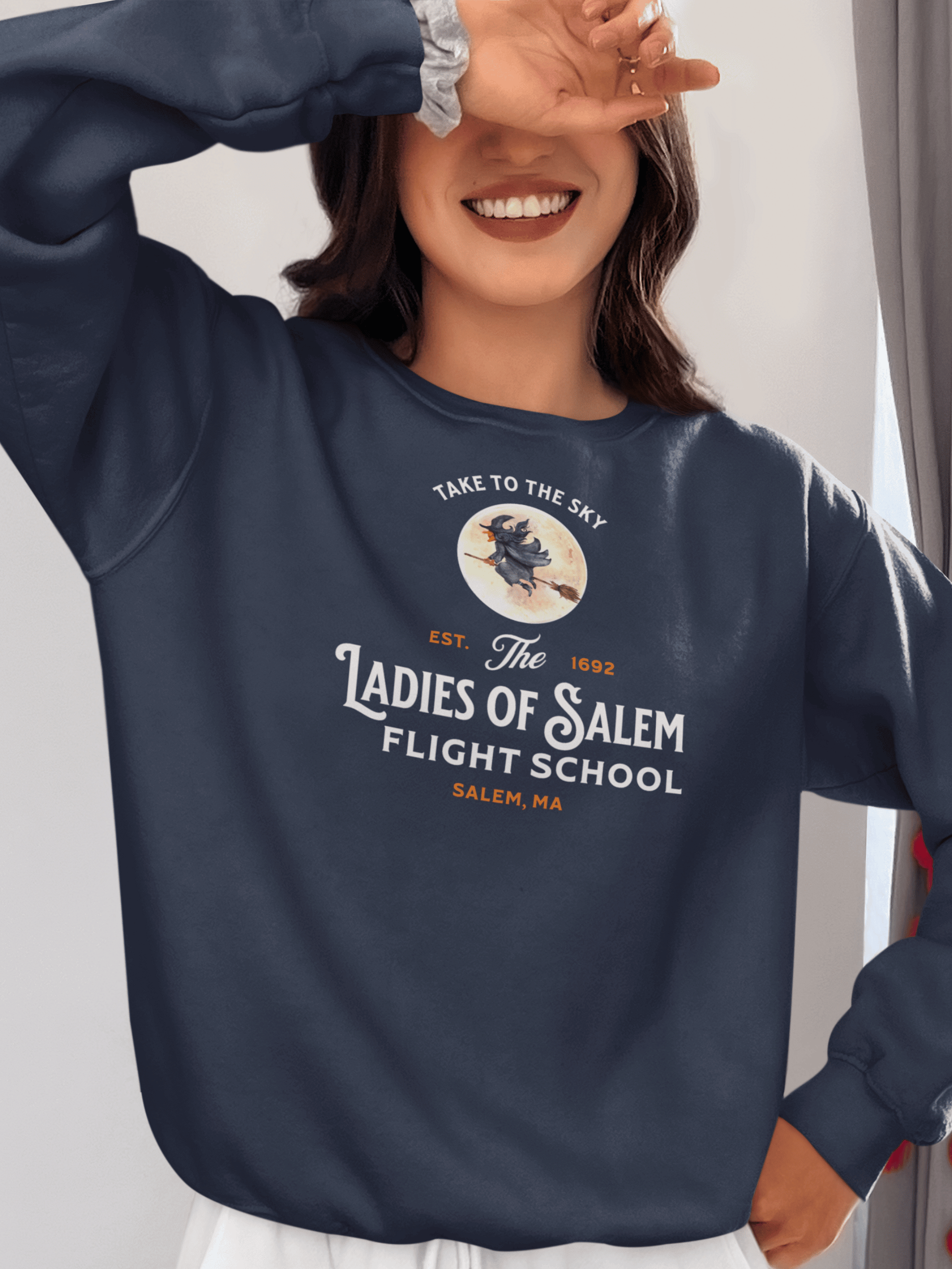 Witch Take to the Sky Halloween Sweatshirt product image (1)