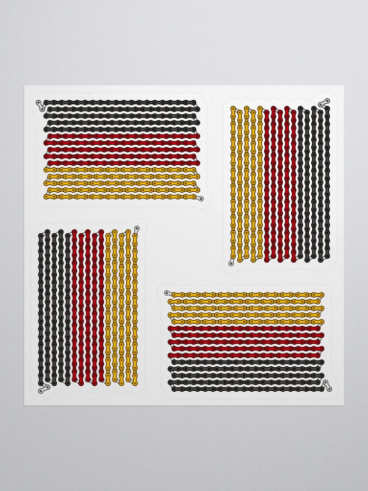 Germany Bike Chain Flag Sticker 4 Pack product image (1)