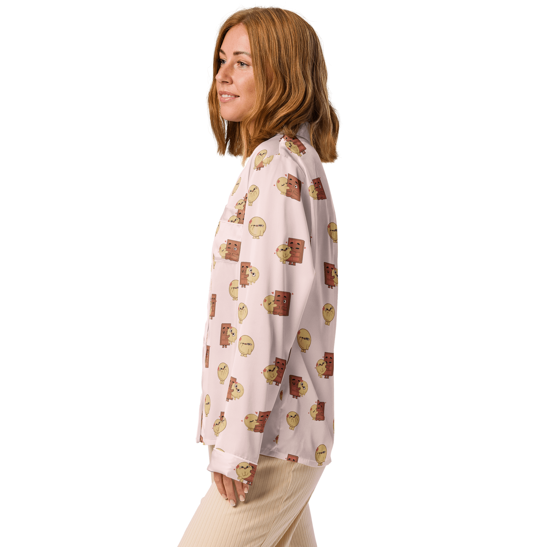 Choco & Pancake Long Sleeve Pajama Top product image (4)