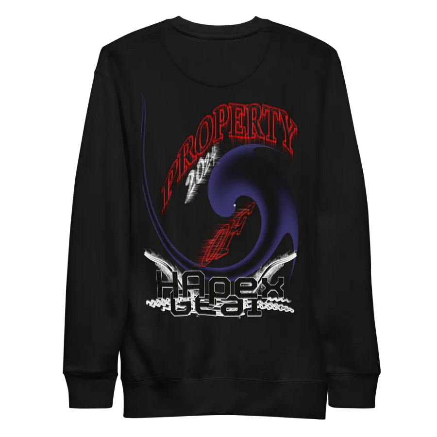 Premium Sweatshirt - Embroidered - Property Of HApex Gear 2024 - With Black HApex Gear Black Logo product image (4)