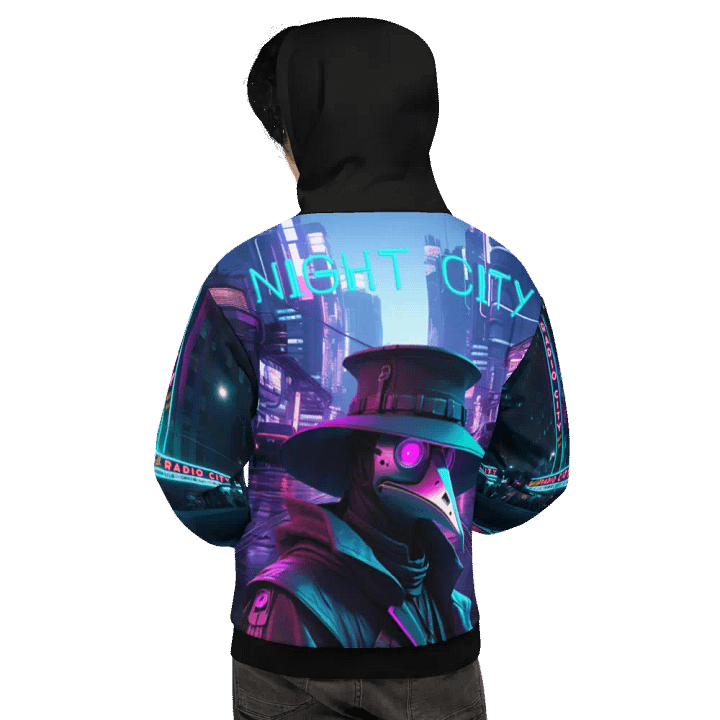 Cyberpunk Retro Neon City Hoodie product image (1)