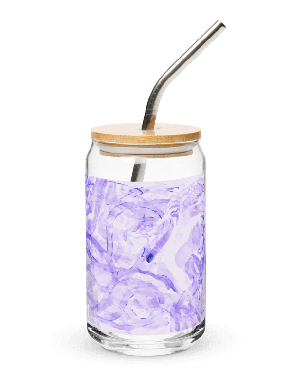 WRAPPED IN HOLY SPIRIT LAVENDER GLASS CUP product image (1)