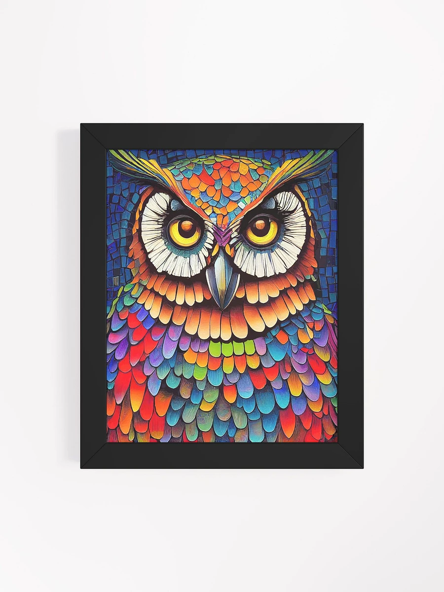 Colorful Owl Portrait – Mosaic Framed Poster product image (64)
