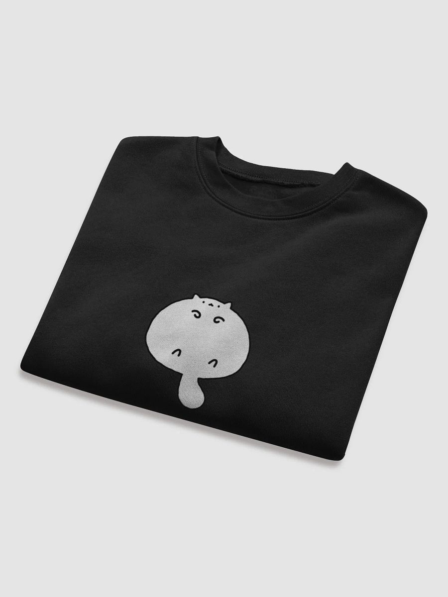 Minimalist Abstract Cute Cat Fleece Crop Sweatshirt product image (40)