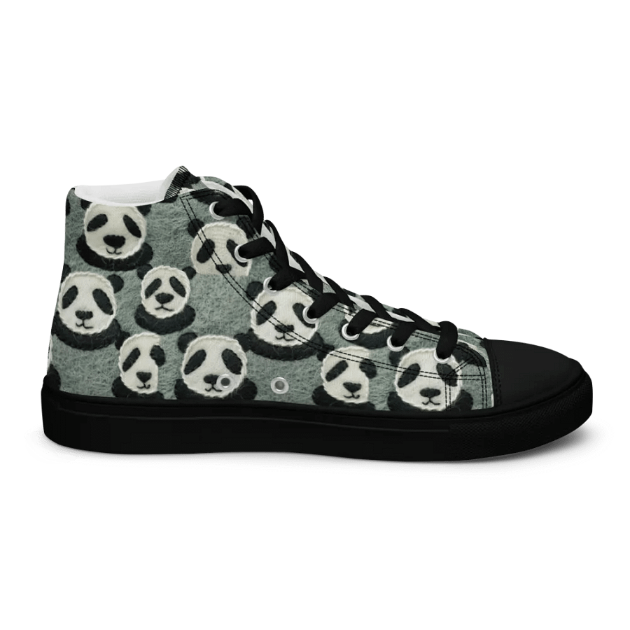 Cute Sad Panda Pattern High Top Kicks product image (10)