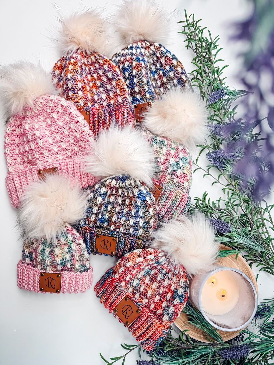 Block Stitch Crochet Hat Pattern, 7 Sizes + Video Tutorial product image (1)