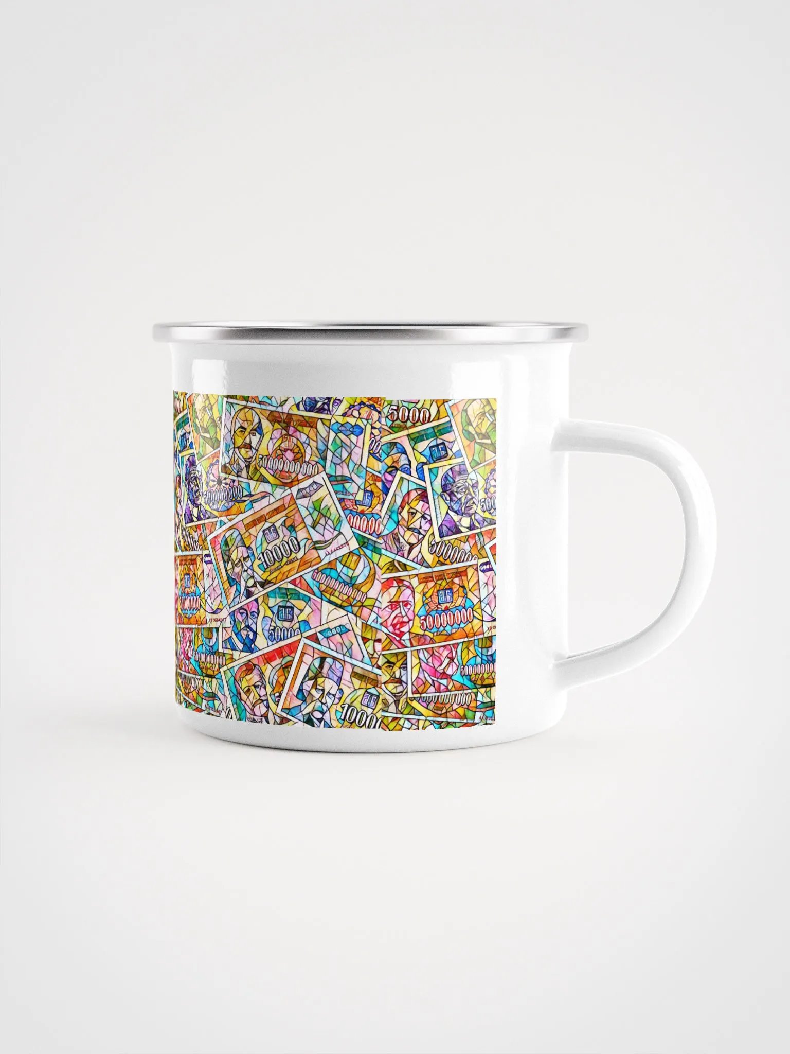 Jugoslovenski inflatorni dinar 1993 (Kolaž/mozaik) Enamel Mug product image (1)