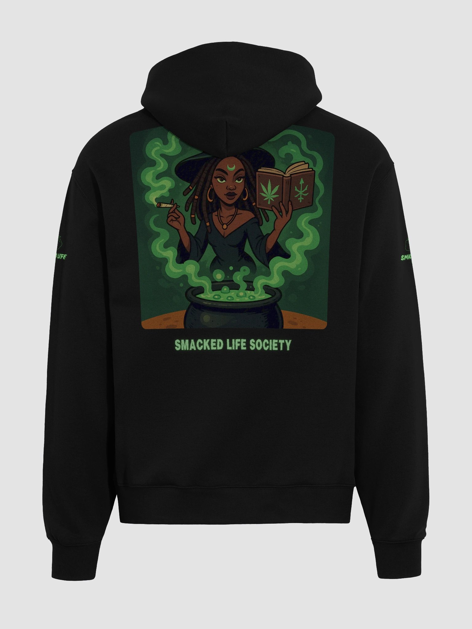 “Smacked on Hexes” Oversized Witchy Stoner Hoodie – Fall / Halloween Edition product image (18)