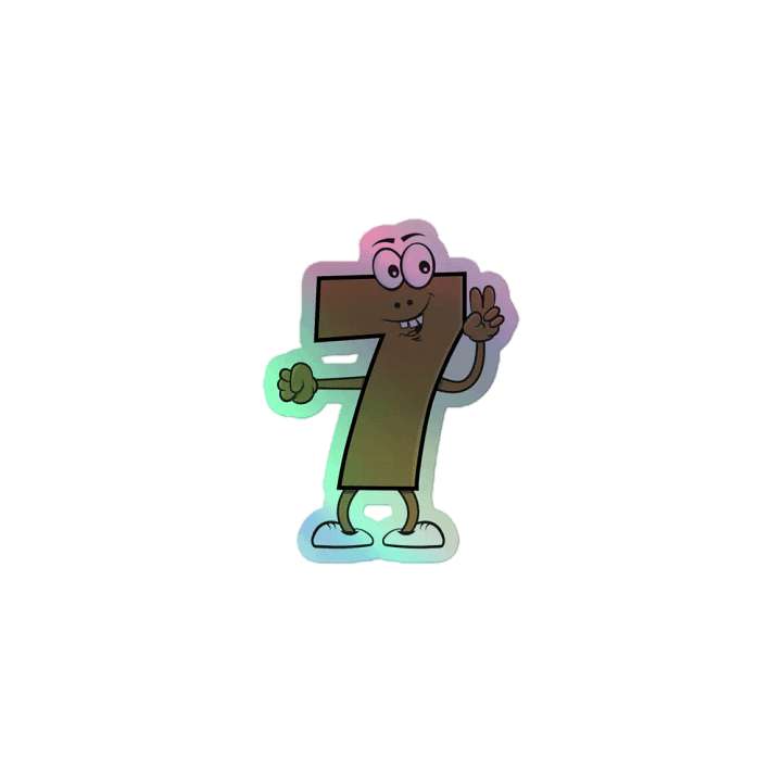 7 Number Holographic Sticker product image (1)