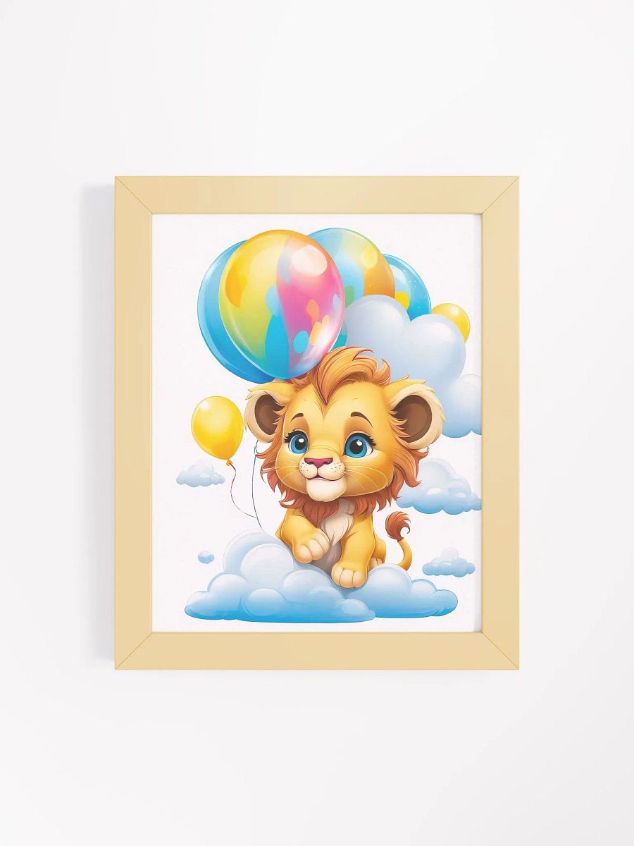 Lion Cub - Nursery Wall Art - Framed product image (3)