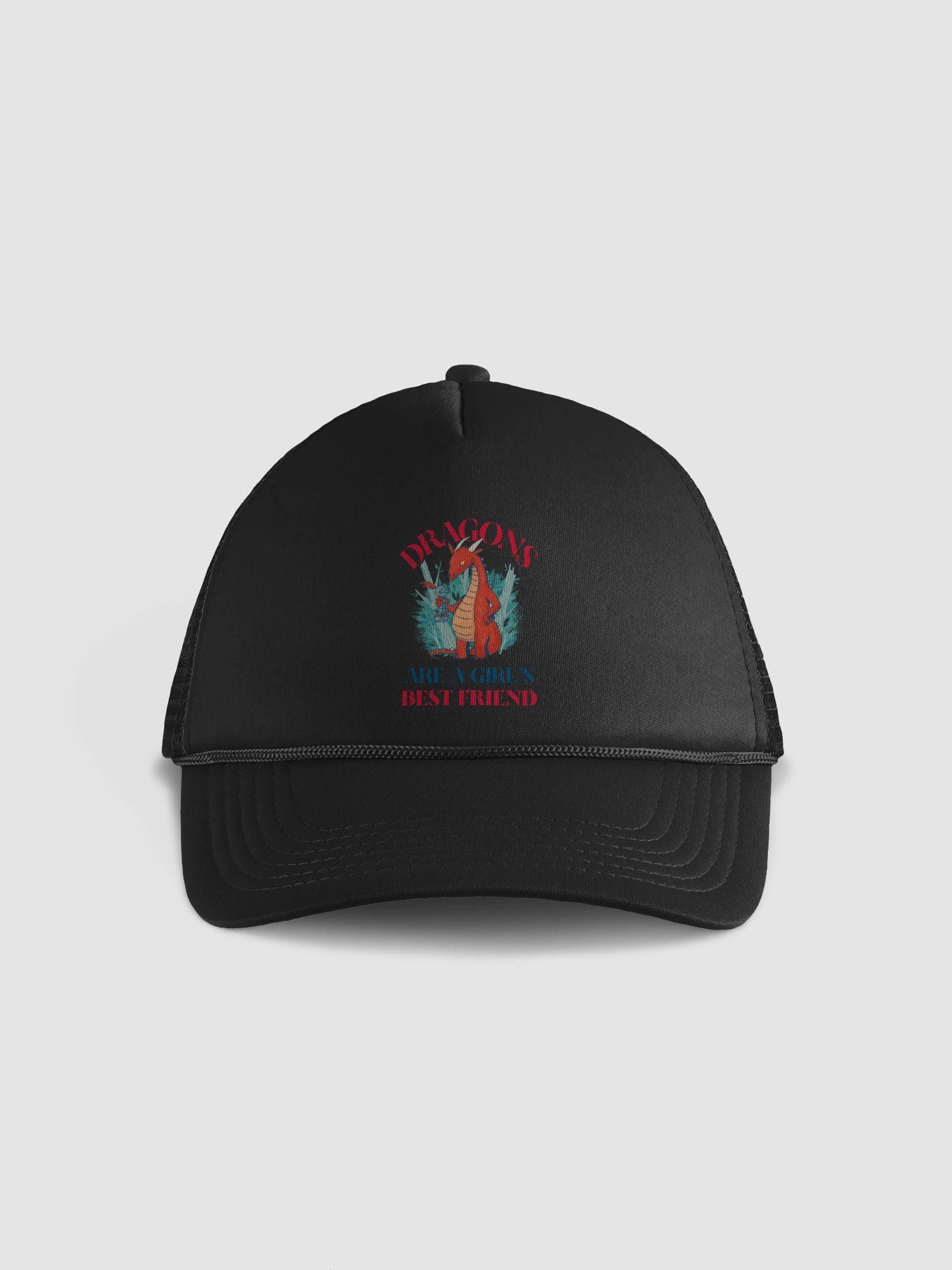 Dragons Are A Girl's Best Friend Dragon Girl Woman Friendship Trucker Hat product image (1)