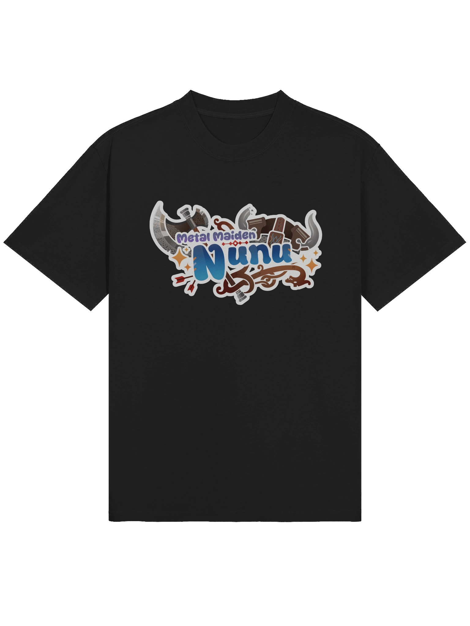 Nunu Logo & Minimalist Splash Art [Loose-Fit] T-Shirt product image (3)