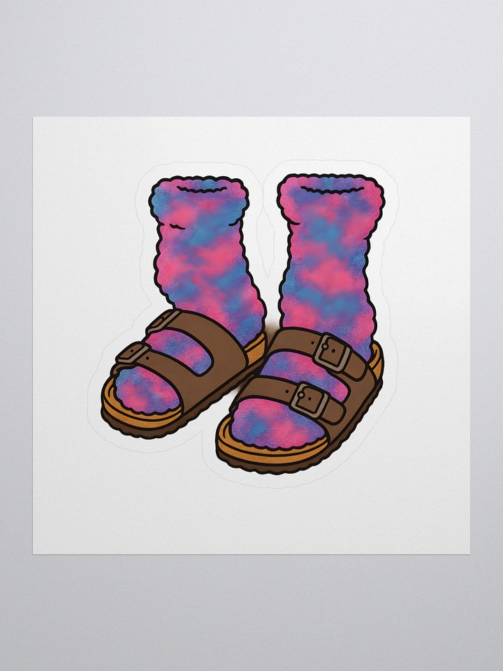 Birkenstocks & Fuzzy Socks Sticker product image (1)
