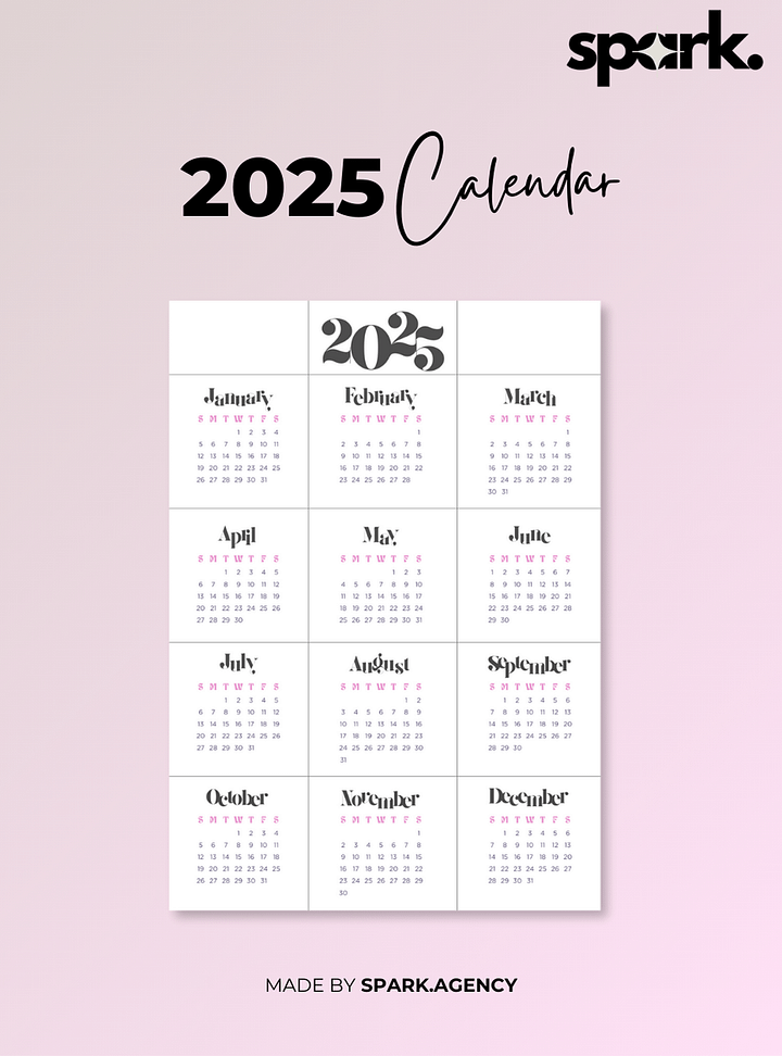 Neutral Minimalistic Annual 2025 Calendar Planner: product image (1)