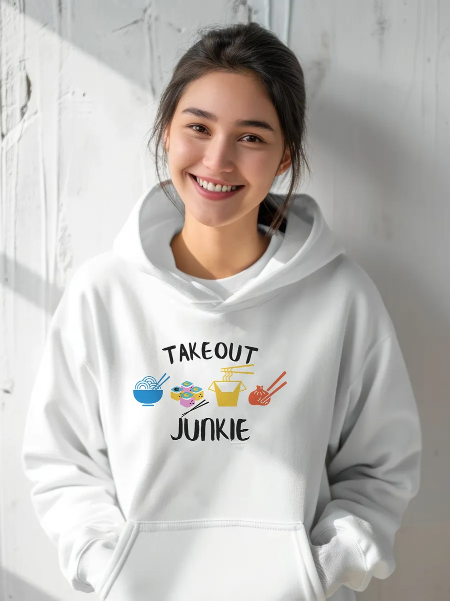 Takeout Junkie - Gildan Classic Hoodie - Light Colors product image (3)