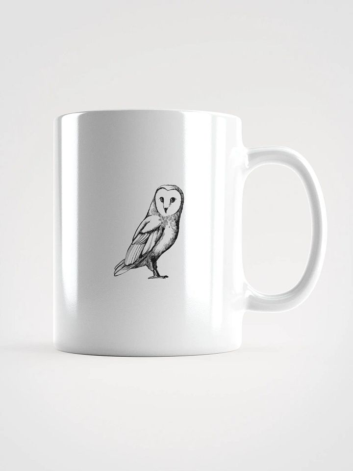 Barn Owl Sketch White Glossy Mug product image (2)