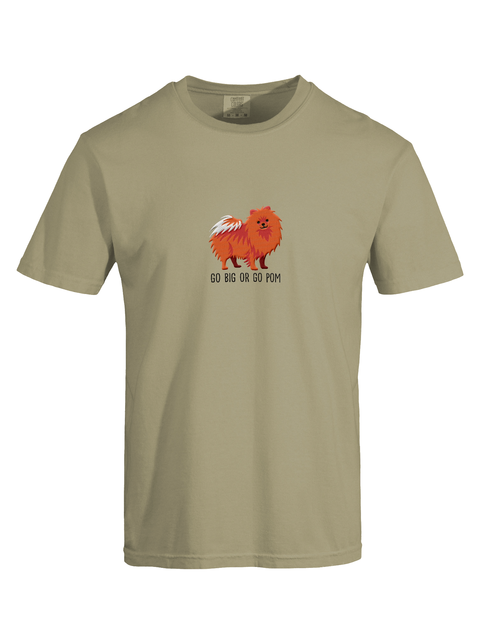 Go Big or Go Pom T-Shirt(Embroidered) of a Pomeranian(Red) product image (38)