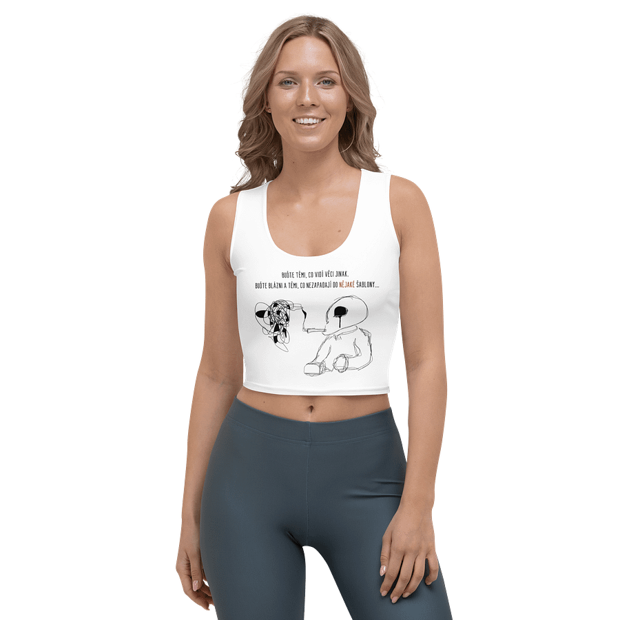 Blázni White Crop Top product image (1)