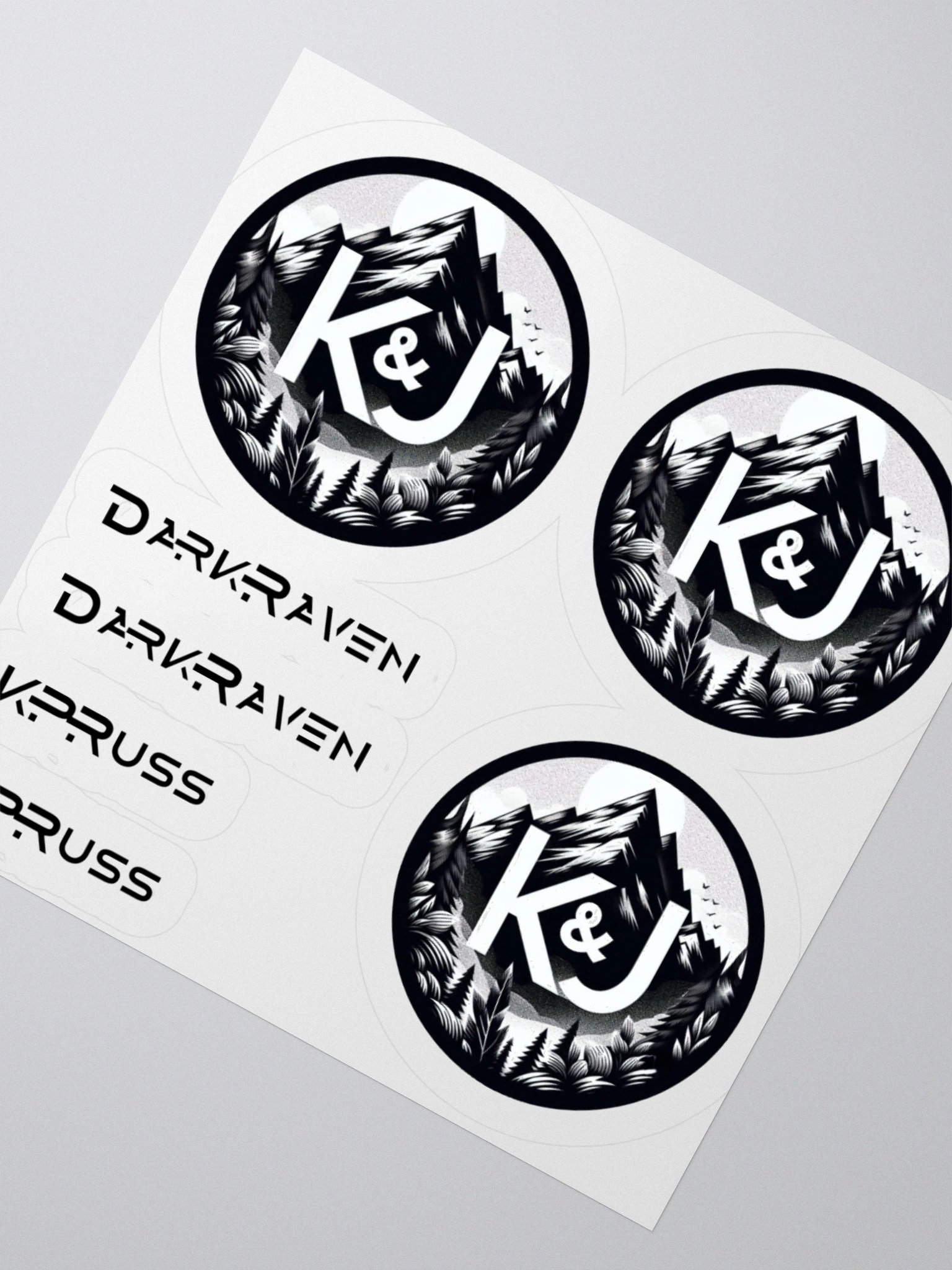 Monochromatic Mountain Kiss Cut Stickers Set product image (5)