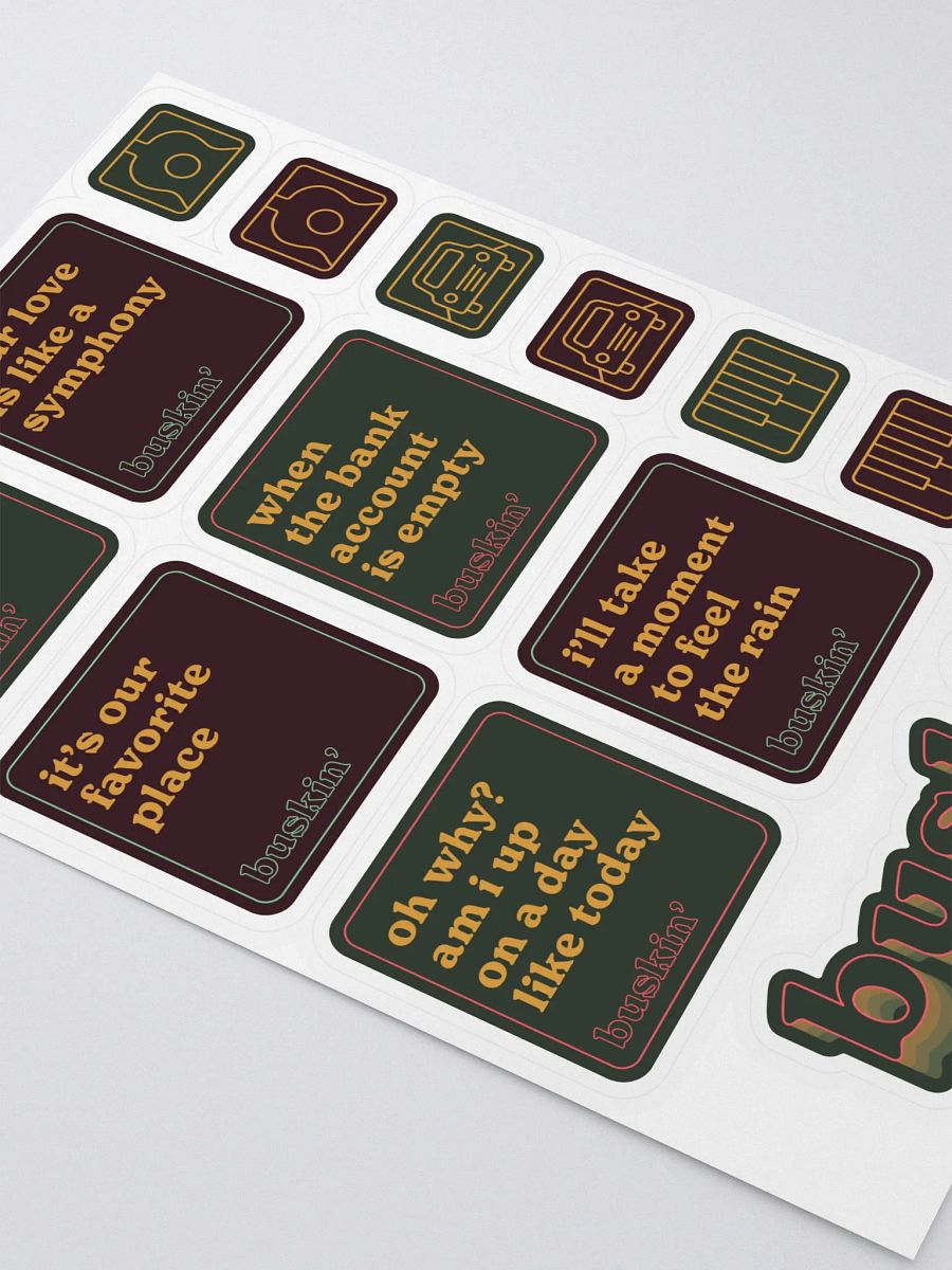 Buskin' Stickers product image (3)