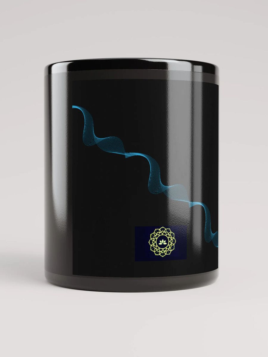 Mandala Magic with Blue Wave Black Glossy Mug product image (10)