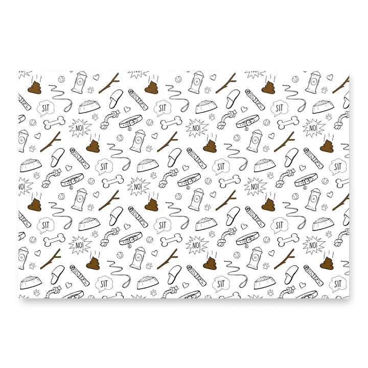 ”Good Boy” Dog Themed Wrapping Paper Trio (brown theme) product image (2)