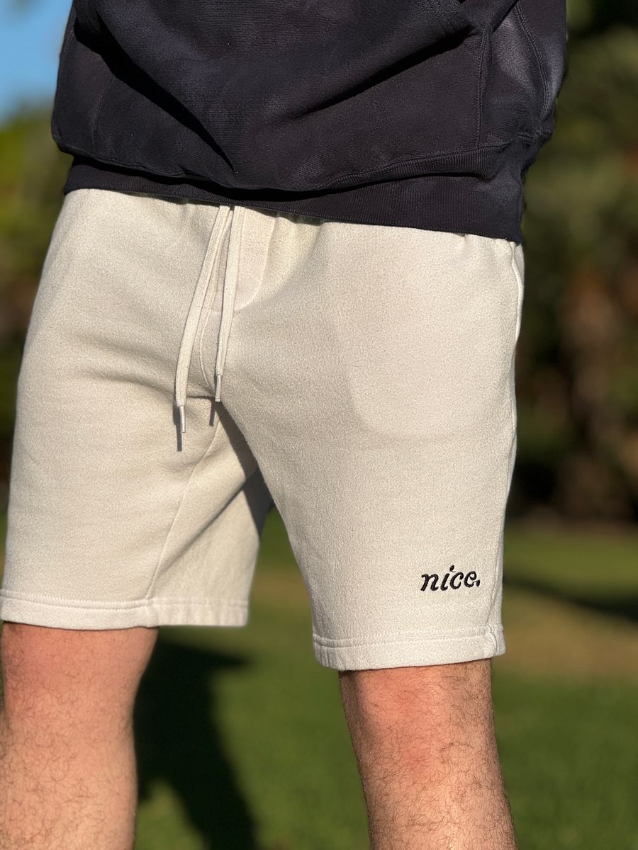 Nice. Embroidered Sweatshorts (White) product image (7)