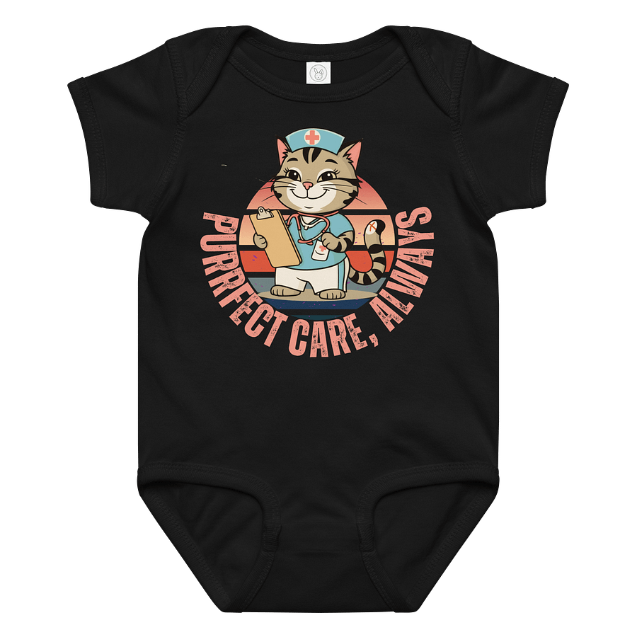 Purr-fect Care Nurse Cat Baby Bodysuit product image (2)