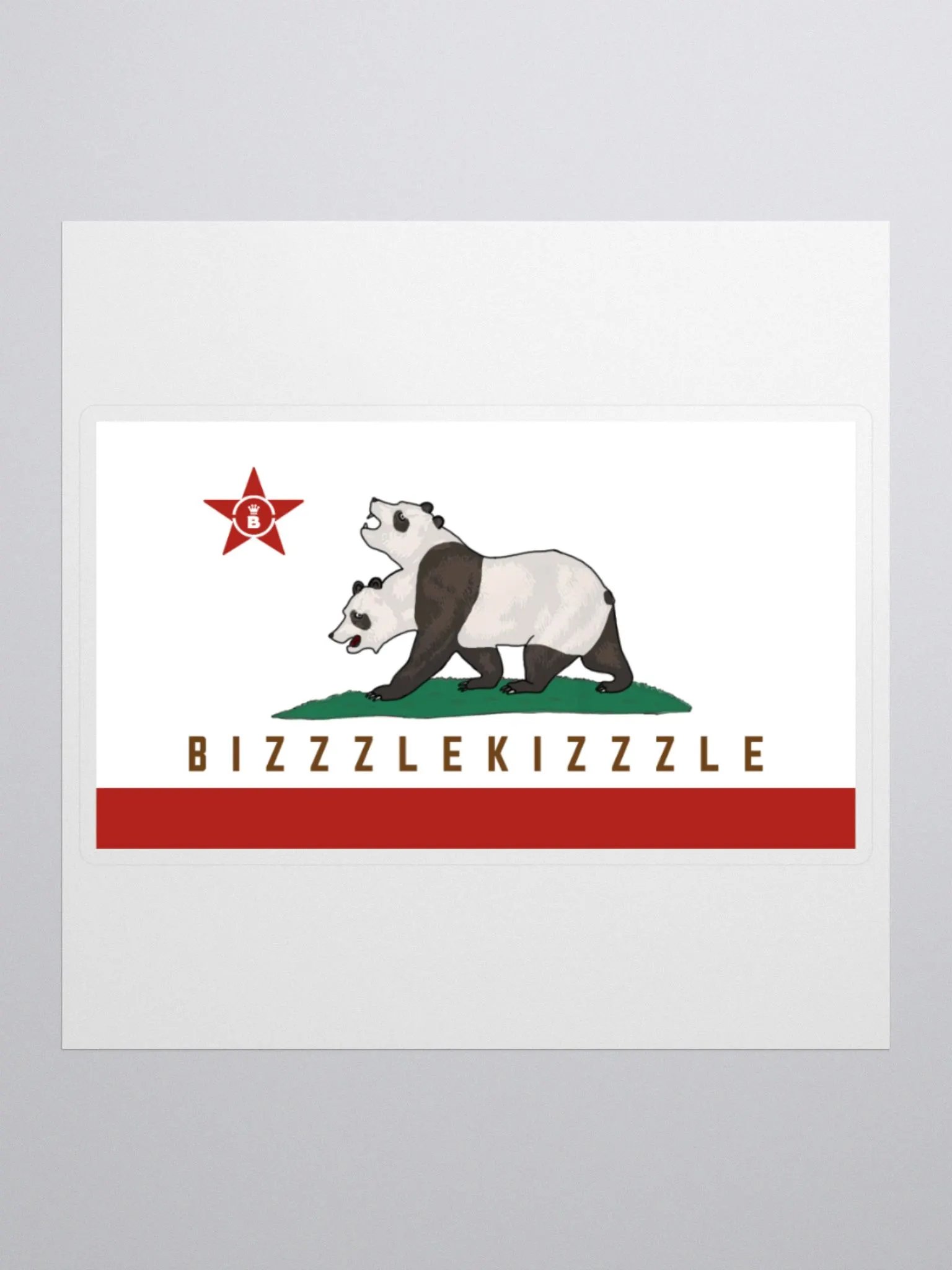 BizzzleKizzzle Flag Sticker product image (1)
