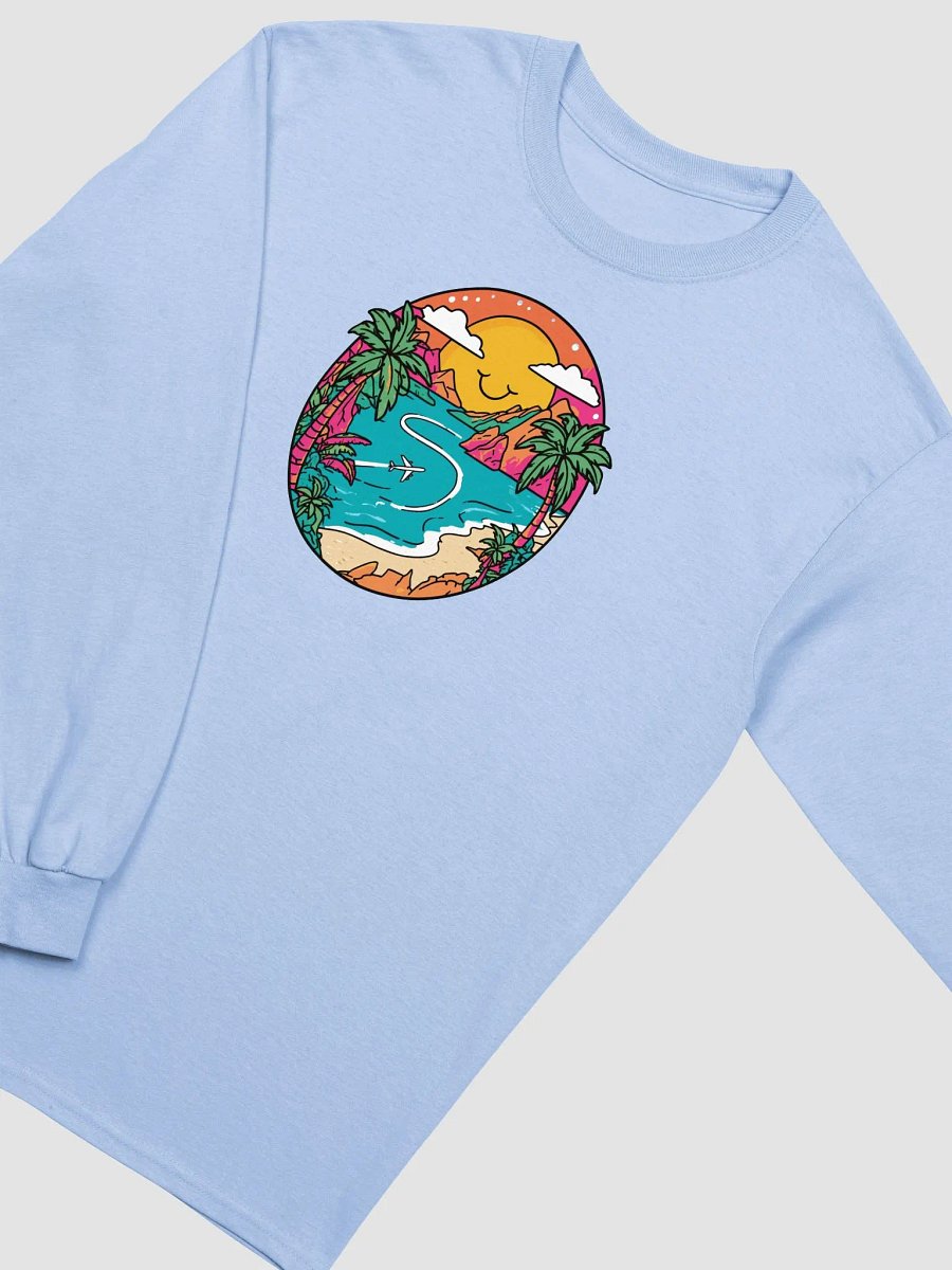Gildan Ultra Cotton Long Sleeve T-Shirt | AI Design travel icon product image (3)