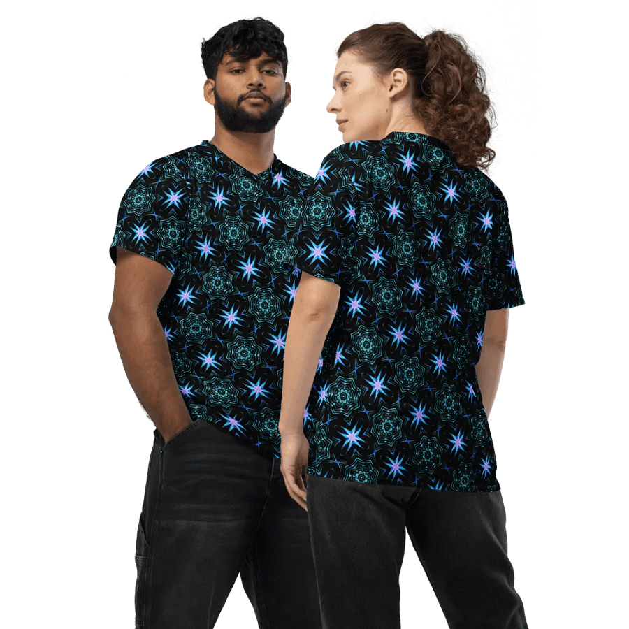 Abstract Repeating Design Unisex All Over Print V Neck Sports Jersey product image (3)