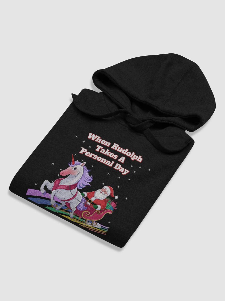 When Rudolph Takes A Personal Day - Santa's Unicorn Sweatshirt product image (34)