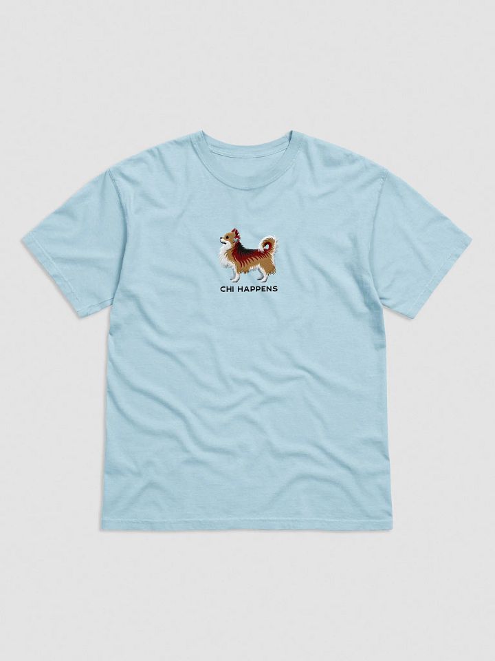 Chi Happens T-Shirt(Embroidered) of a Longhaired Chihuahua(Sable) product image (41)