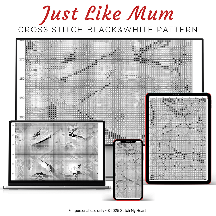 Just Like Mum Cross Stitch Pattern product image (4)