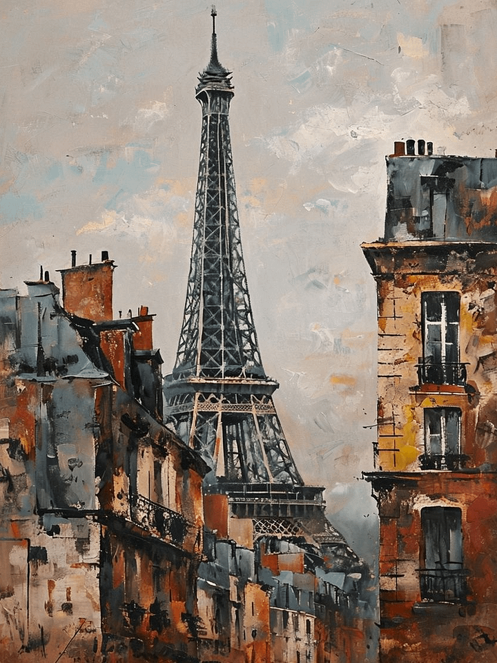 Eiffel Tower Cityscape Framed Poster product image (1)