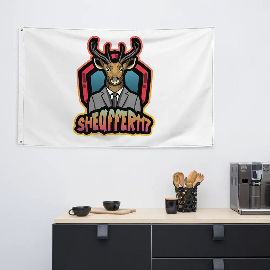 Deer in a Suit All-Over Flag product image (6)