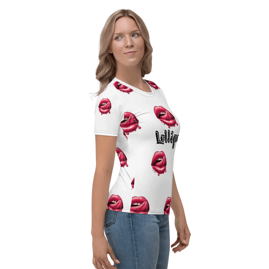 Lollipop Print Women's Crew Neck T-Shirt – Sweet, Fun & Stylish! 🍭 product image (4)