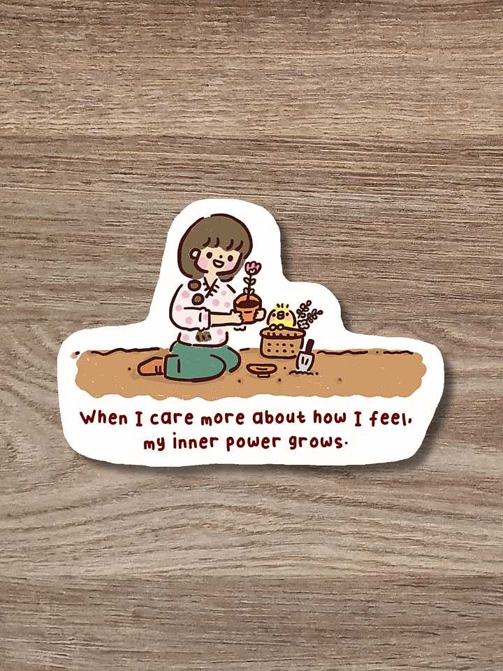Inner power grows | Positivity Glitter Sticker product image (1)