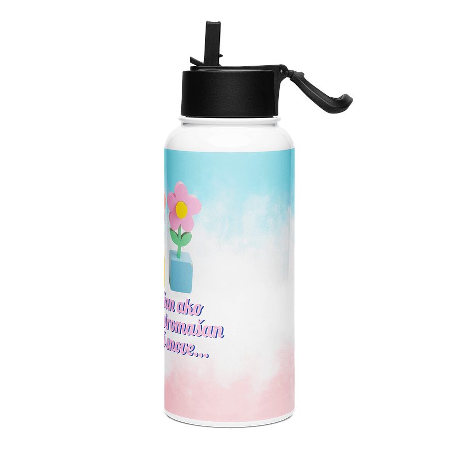 Nisi siromašan ako nemaš novac, siromašan si ako nemaš snove.. - Stainless Steel Water Bottle with a Straw Lid product image (3)