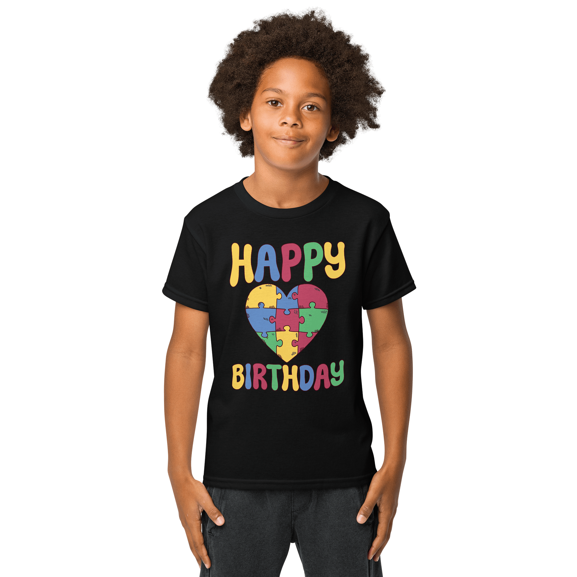 Happy Birthday (Autism Awareness) T-Shirt For Kids product image (1)