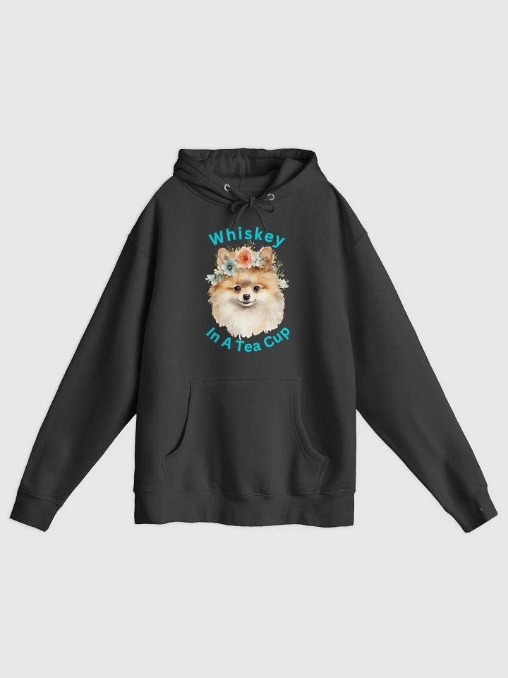 Floral Crowned Pup Whiskey In A Tea Cup. Premium Hoodie product image (1)