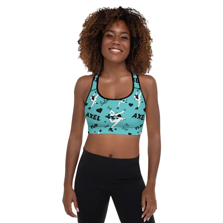 Ice Skater Pattern Sport Bra product image (2)