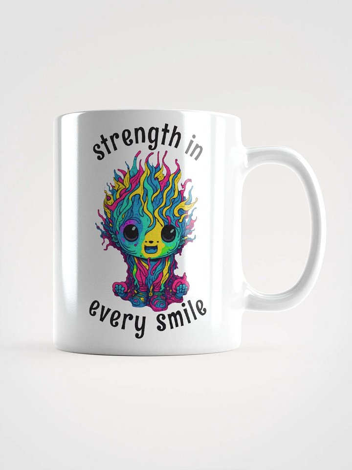Quirky Misfits Graphic | White Coffee Mug | Strength In Every Smile product image (2)