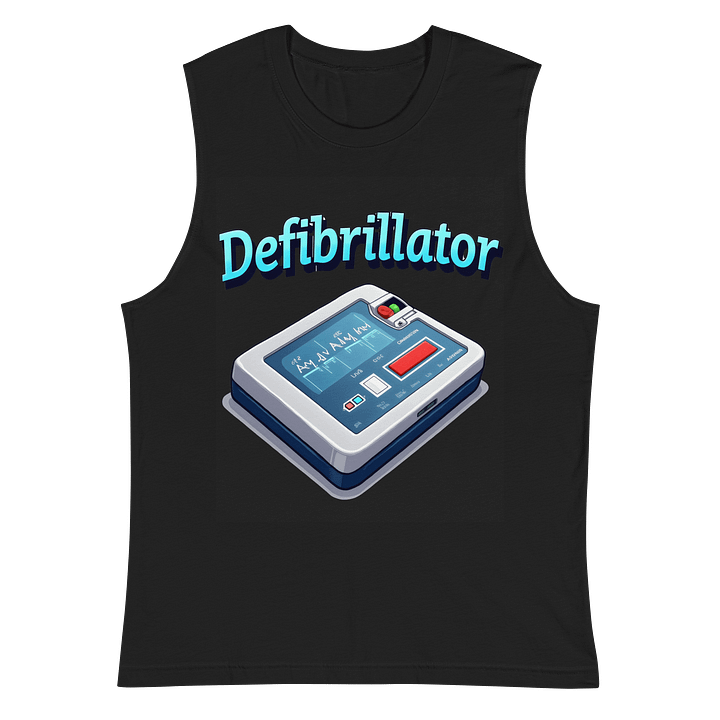 Heartbeat Defibrillator Muscle Tank product image (3)
