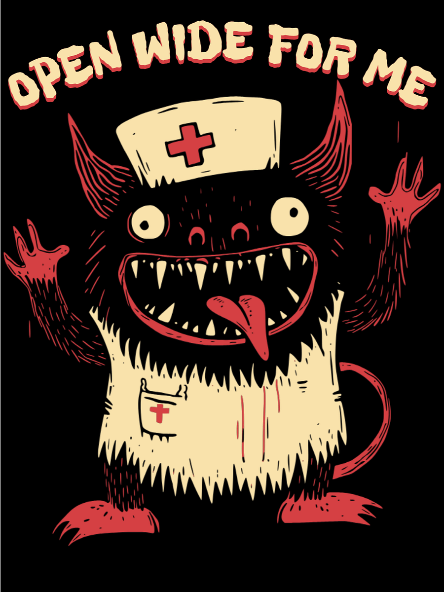 Open Wide for Me Demon Nurse Unisex T-Shirt product image (1)