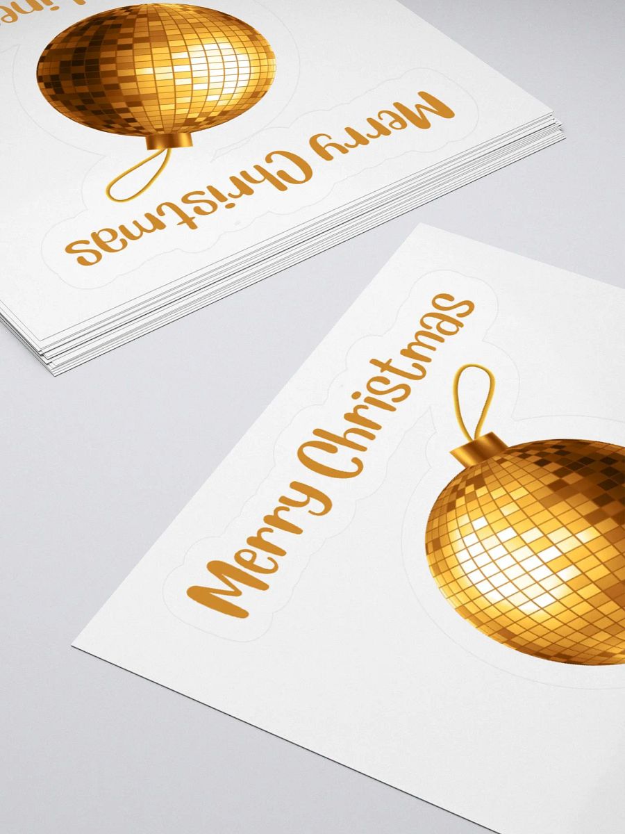 Hope it shines just for you ! Christmas Mirrorball Sticker - Gold product image (4)